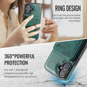 For iPhone 16 Plus DG.MING K1 MagSafe Detachable Wallet RFID Back Cover Phone Case(Green)