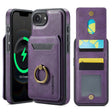 For iPhone 16e DG.MING K1 MagSafe Detachable Wallet RFID Back Cover Phone Case(Purple) - free shipping - PMc TechLife - Order now!