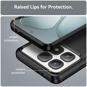 For Redmi K70 Ultra Brushed Texture Carbon Fiber TPU Phone Case(Black)