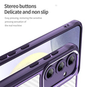 For Samsung Galaxy S25+ 5G Carbon Fiber Texture MagSafe Translucent Phone Case(Purple)