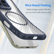 For Samsung Galaxy S25 Ultra 5G Carbon Fiber Texture MagSafe Translucent Phone Case(Blue)