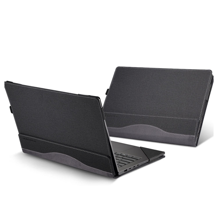 For MicroSoft Surface Laptop 15 inch Leather Laptop Shockproof Protective Case(Black)