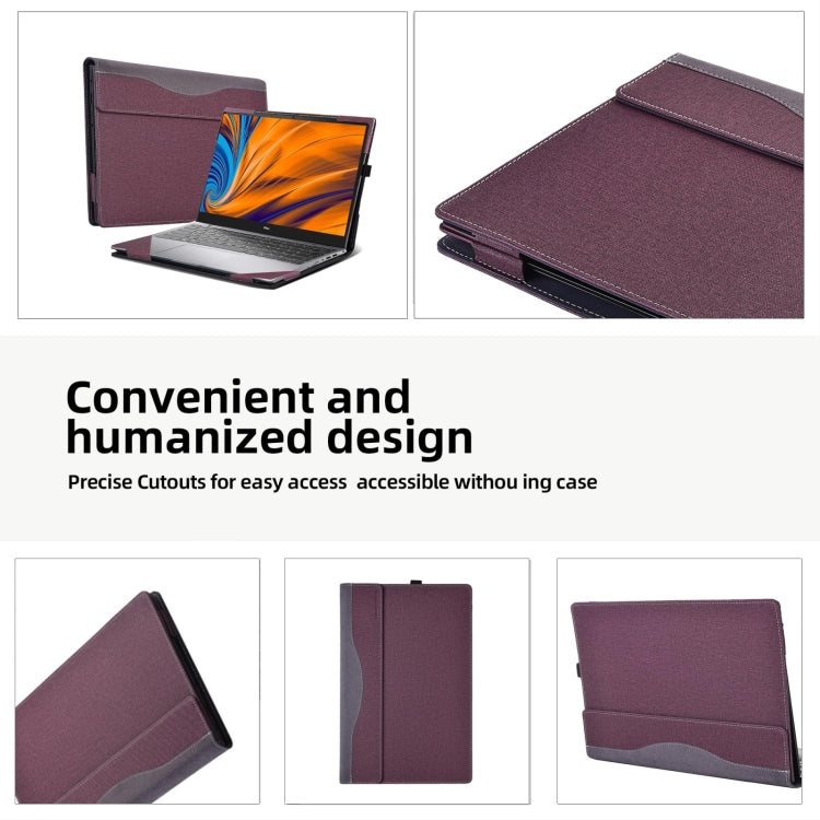 For MicroSoft Surface Laptop 15 inch Leather Laptop Shockproof Protective Case(Black)