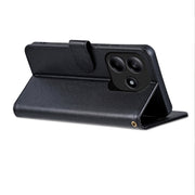 For Redmi Note 14 5G AZNS Sheepskin Texture Flip Leather Phone Case(Black)