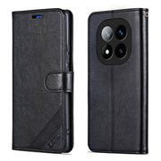 For Redmi Note 14 Pro 5G AZNS Sheepskin Texture Flip Leather Phone Case(Black)