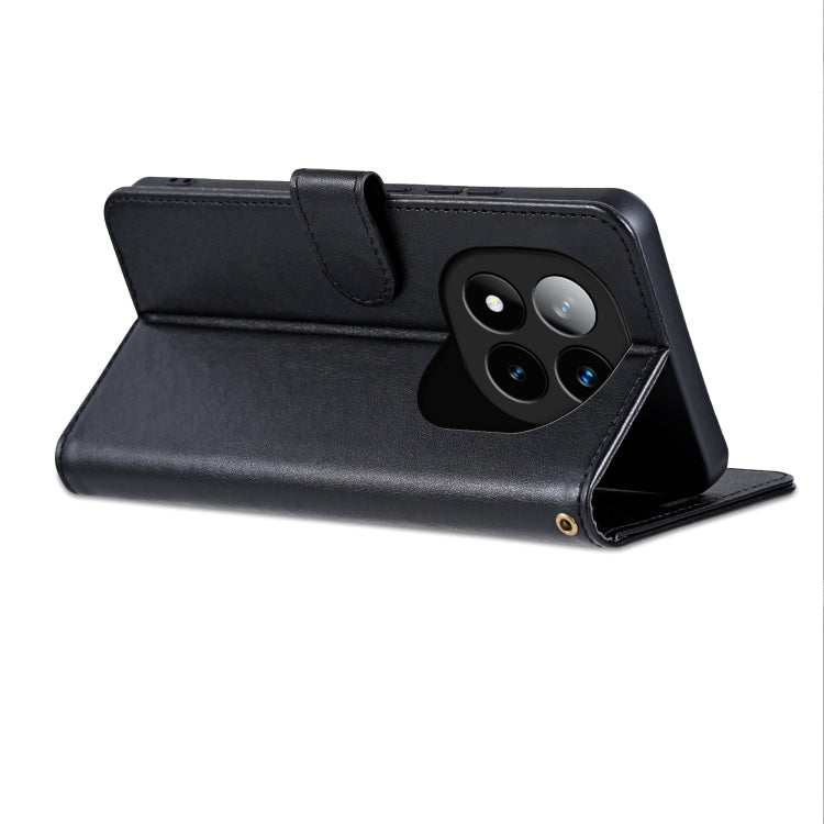 For Redmi Note 14 Pro 5G AZNS Sheepskin Texture Flip Leather Phone Case(Black)