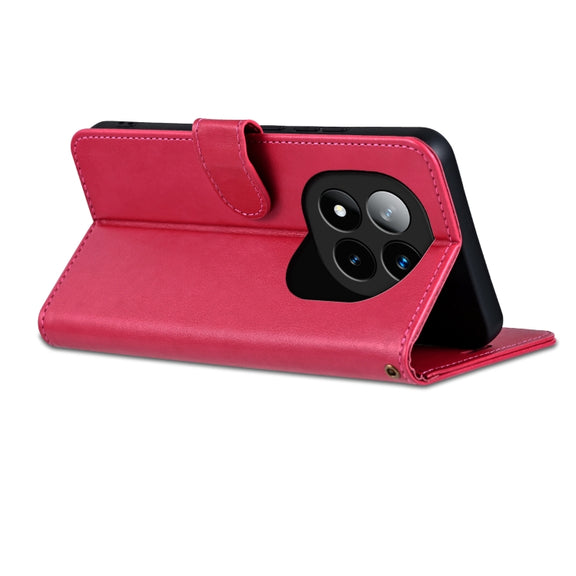 For Redmi Note 14 Pro 5G AZNS Sheepskin Texture Flip Leather Phone Case(Red)