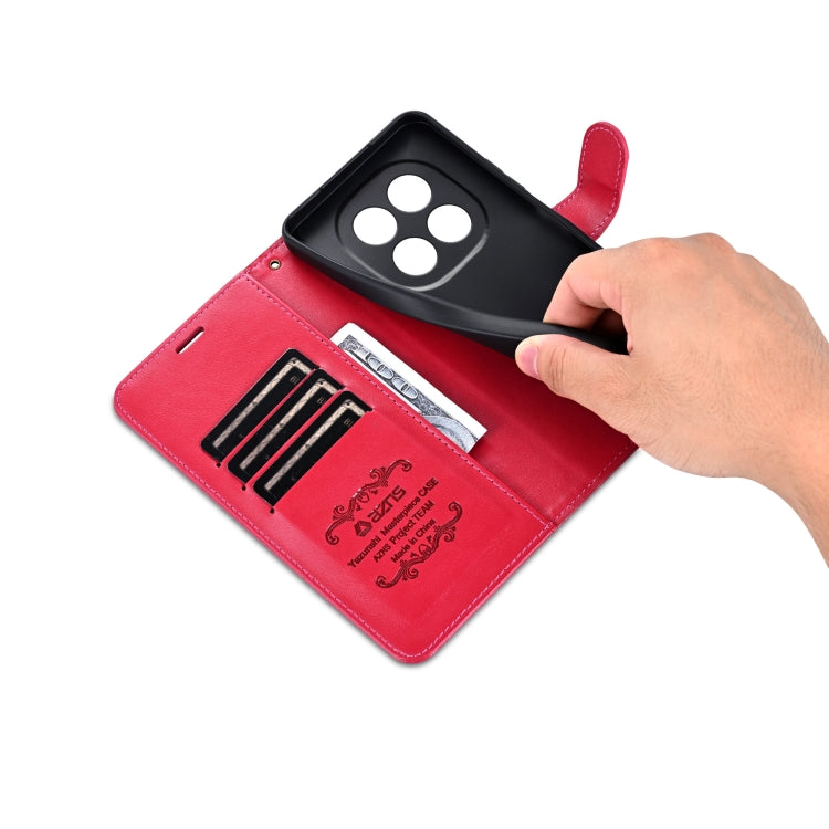 For Redmi Note 14 Pro 5G AZNS Sheepskin Texture Flip Leather Phone Case(Red)