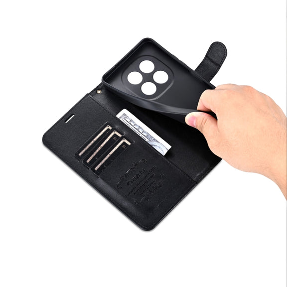 For Redmi Note 14 Pro+ 5G AZNS Sheepskin Texture Flip Leather Phone Case(Black)