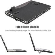 For MicroSoft Surface Laptop 13.5 inch Leather Laptop Shockproof Protective Case with Stand(Black)