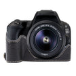 For Canon EOS 200D II / 200D Buffalo Texture PU Leather Camera Half Case Base(Black) - Half Case by PMC TechLife | Online Shopping South Africa | PMC TechLife | Buy Now Pay Later Mobicred