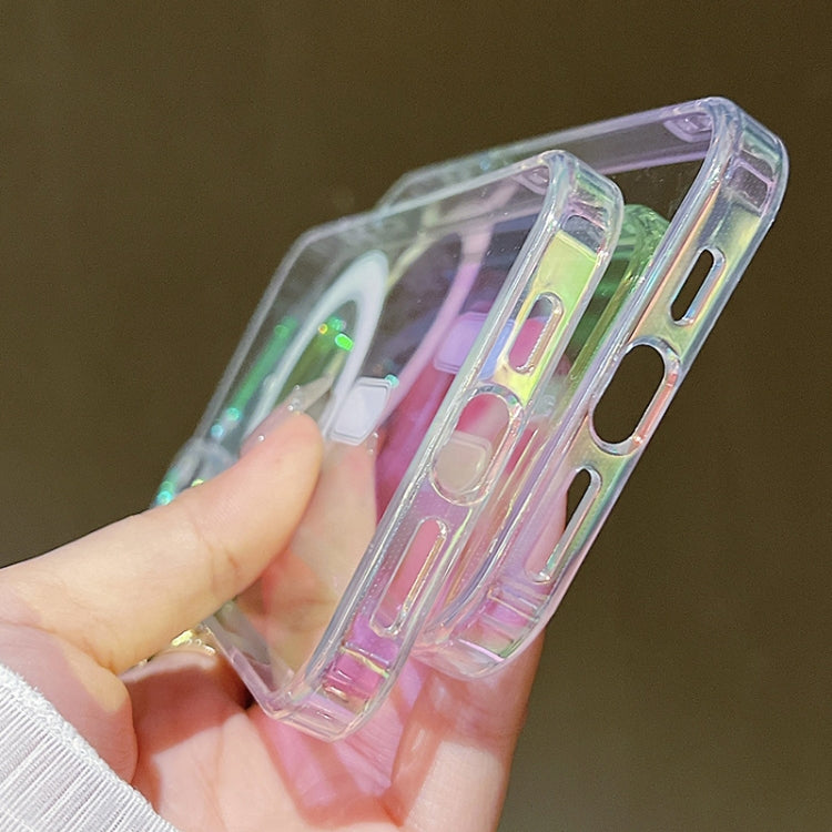 For iPhone 16 Pro Gradient Color MagSafe Airbag Full Coverage Phone Case(Rainbow)