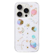 For iPhone 16 Pro Cosmic Star Glitter Epoxy TPU Phone Case(Transparent Pink) - iPhone 16 Pro Cases by PMC TechLife | Online Shopping South Africa | PMC TechLife | Buy Now Pay Later Mobicred