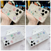 For iPhone 16 Pro Cosmic Star Glitter Epoxy TPU Phone Case(Transparent Pink)