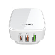 LDNIO Q334 32W Type-C + Dual USB Port Charger with 1m 8 Pin Data Cable, Plug Type:US Plug(White)