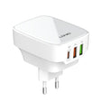 LDNIO Q334 32W Type-C + Dual USB Port Charger with 1m USB-C / Type-C Data Cable, Plug Type:EU Plug(White) - USB Charger by LDNIO | Online Shopping South Africa | PMC TechLife | Buy Now Pay Later Mobicred