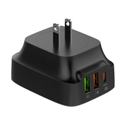 LDNIO Q334 32W Type-C + Dual USB Port Charger with 1m USB-C / Type-C Data Cable, Plug Type:US Plug(Black)