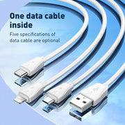 LDNIO Q334 32W Type-C + Dual USB Port Charger with 1m USB-C / Type-C Data Cable, Plug Type:US Plug(Black)
