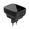 LDNIO Q334 32W Type-C + Dual USB Port Charger with 1m USB-C / Type-C to 8 Pin Data Cable, Plug Type:EU Plug(Black) - USB Charger by LDNIO | Online Shopping South Africa | PMC TechLife | Buy Now Pay Later Mobicred