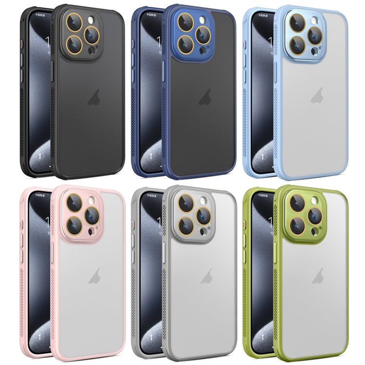 For iPhone 16 Plus Side Cooling Skin Feel Frosted Phone Case(Pink)