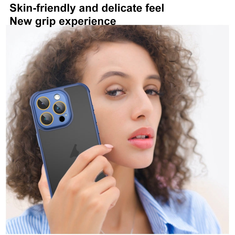 For iPhone 16 Pro Side Cooling Skin Feel Frosted Phone Case(Blue)