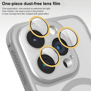 For iPhone 16 Hardware Side Cooling Skin Feel Frosted MagSafe Magnetic Phone Case with Lens Film(Black)