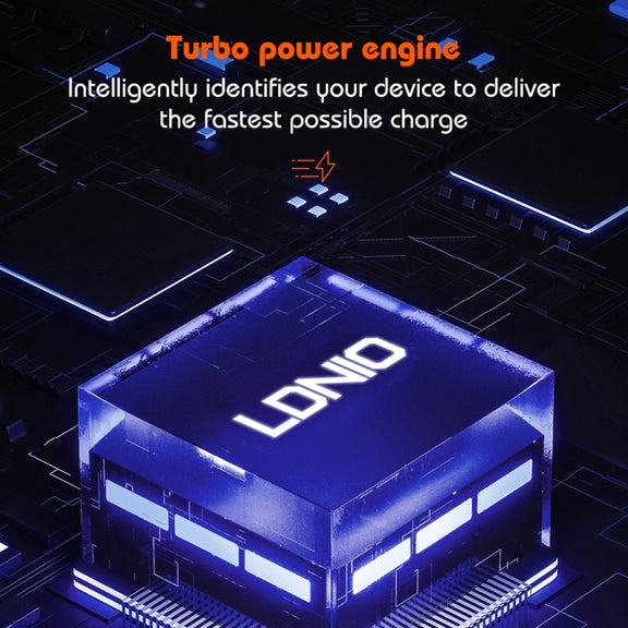 LDNIO Q366 65W USB + Dual Type-C Port Charger with 1m USB-C / Type-C to USB-C / Type-C Data Cable, Plug Type:US Plug(Black)