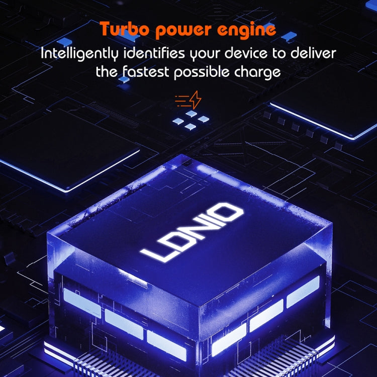 LDNIO Q366 65W USB + Dual Type-C Port Charger with 1m USB-C / Type-C to USB-C / Type-C Data Cable, Plug Type:US Plug(Black)