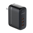 LDNIO Q367 65W GaN 3 x USB-C / Type-C Interface Charger with 1m USB-C / Type-C to USB-C / Type-C Data Cable, Plug Type:US Plug(Black) - free shipping - PMC TechLife - Order now!