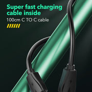 LDNIO Q367 65W GaN 3 x USB-C / Type-C Interface Charger with 1m USB-C / Type-C to USB-C / Type-C Data Cable, Plug Type:UK Plug(Black)