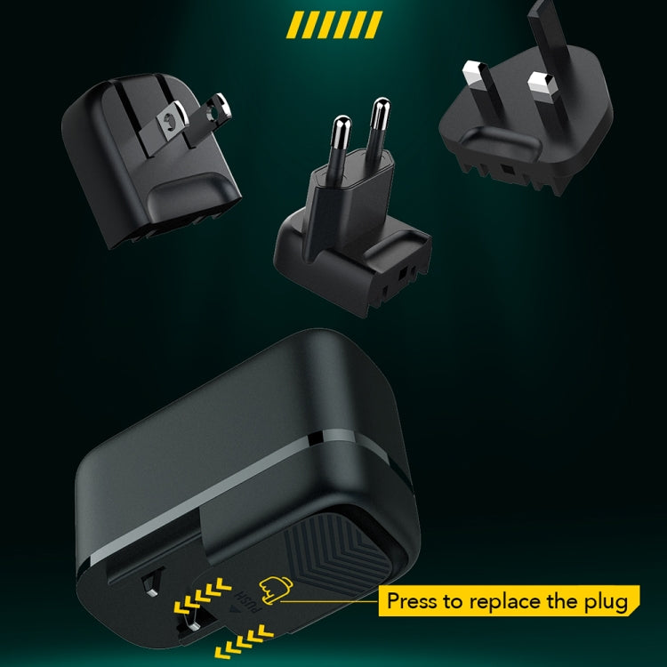 LDNIO Q367 65W GaN 3 x USB-C / Type-C Interface Charger with 1m USB-C / Type-C to USB-C / Type-C Data Cable, Plug Type:UK Plug(Black)