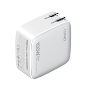 LDNIO Q408 100W GaN USB+3 USB-C / Type-C Interface Charger with 1m 100W USB-C / Type-C to USB-C / Type-C Data Cable, Plug Type:US Plug(White)