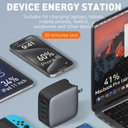 LDNIO Q408 100W GaN USB+3 USB-C / Type-C Interface Charger with 1m 100W USB-C / Type-C to USB-C / Type-C Data Cable, Plug Type:US Plug(Black)