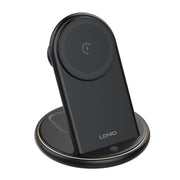 LDNIO WL02 25.5W 5 in 1 MagSafe Wireless Charger with 30cm Type-C Cable(Black)