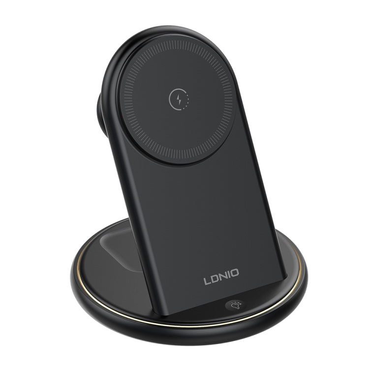 LDNIO WL02 25.5W 5 in 1 MagSafe Wireless Charger with 30cm Type-C Cable(Black)