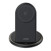 LDNIO WL02 25.5W 5 in 1 MagSafe Wireless Charger with 30cm Type-C Cable(Black)