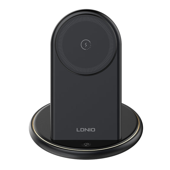 LDNIO WL02 25.5W 5 in 1 MagSafe Wireless Charger with 30cm Type-C Cable(Black)