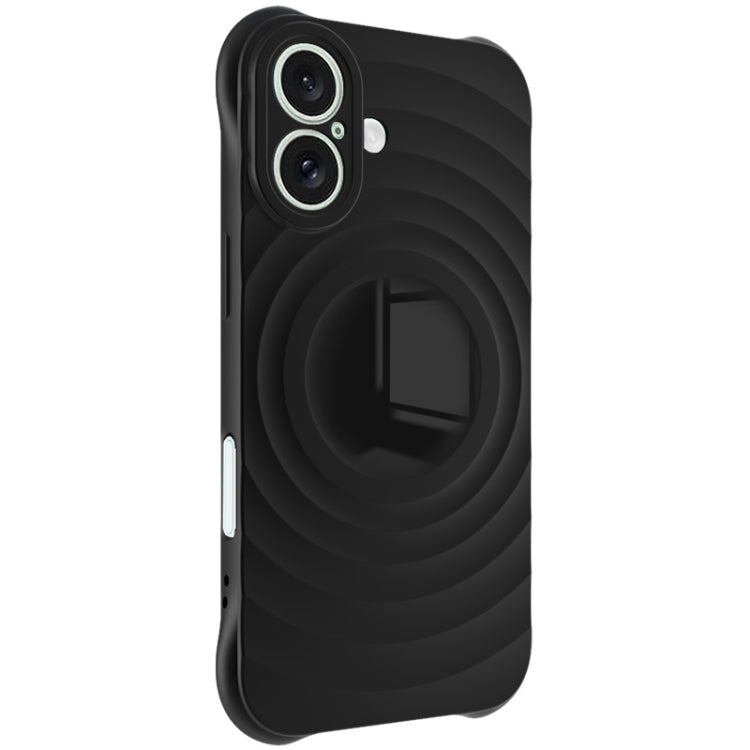 For iPhone 16 IMAK UC-6 Series Manbo Frosting Soft Phone Case(Black)