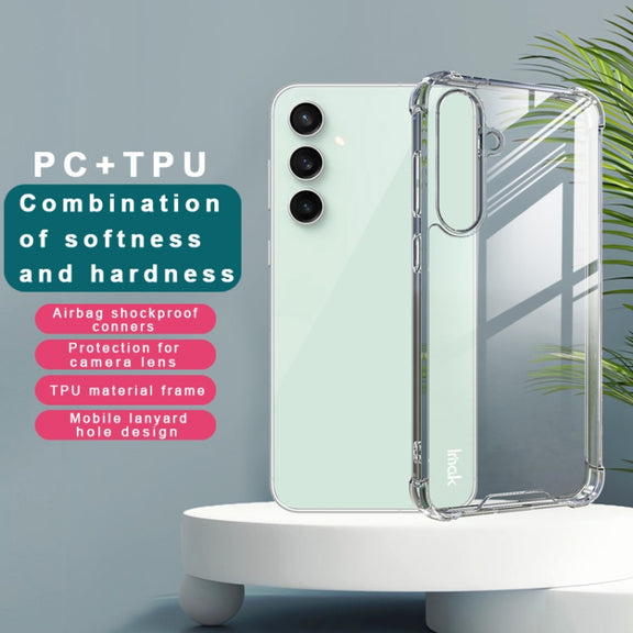 For Samsung Galaxy S24 FE 5G IMAK Space Shield PC + TPU Airbag Shockproof Phone Case(Transparent)