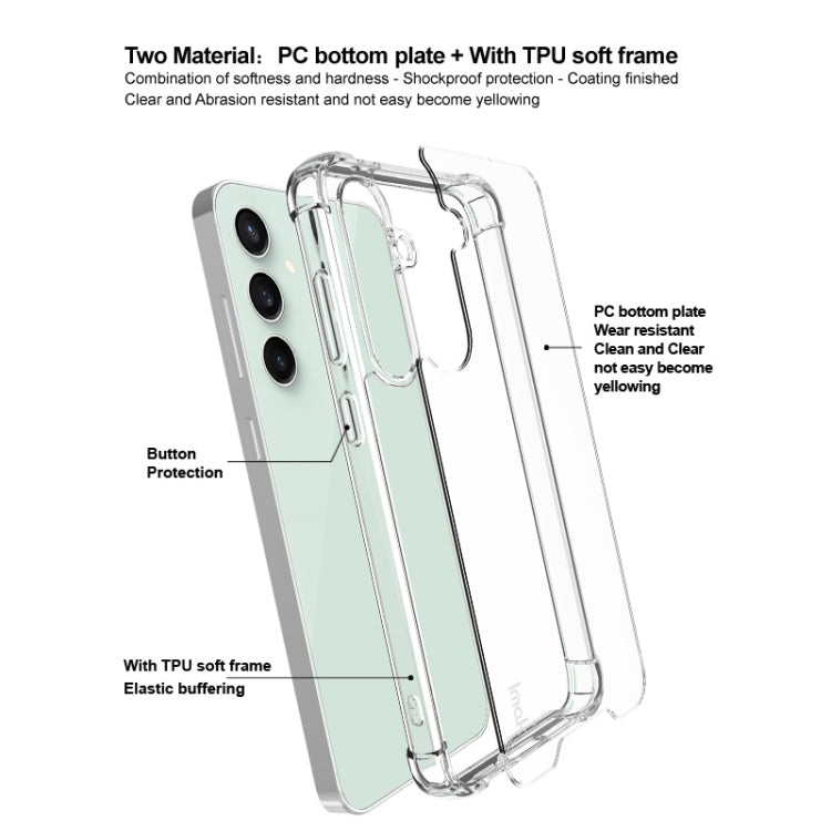 For Samsung Galaxy S24 FE 5G IMAK Space Shield PC + TPU Airbag Shockproof Phone Case(Transparent)