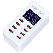 A8B 50W 8 Ports USB Smart Charging Station with Digital Display, Plug:AU Plug