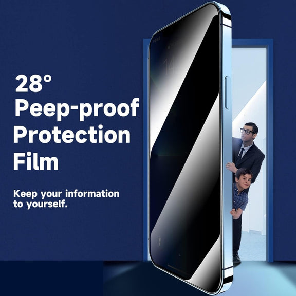 For iPhone 16 LK Easy Install Privacy Tempered Glass Film(Black)