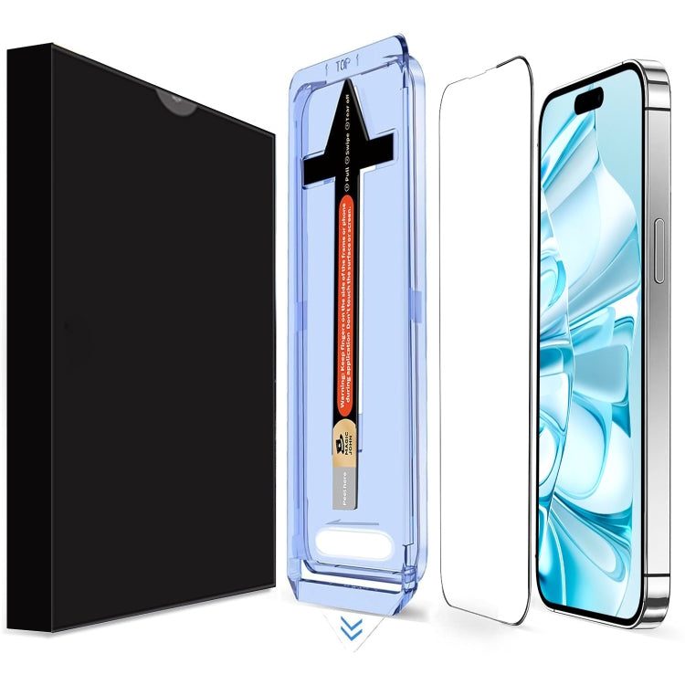 For iPhone 16 Plus LK Easy Install HD Tempered Glass Film(Black)