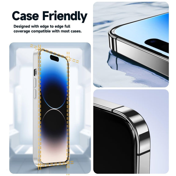 For iPhone 16 Plus LK Easy Install HD Tempered Glass Film(Black)