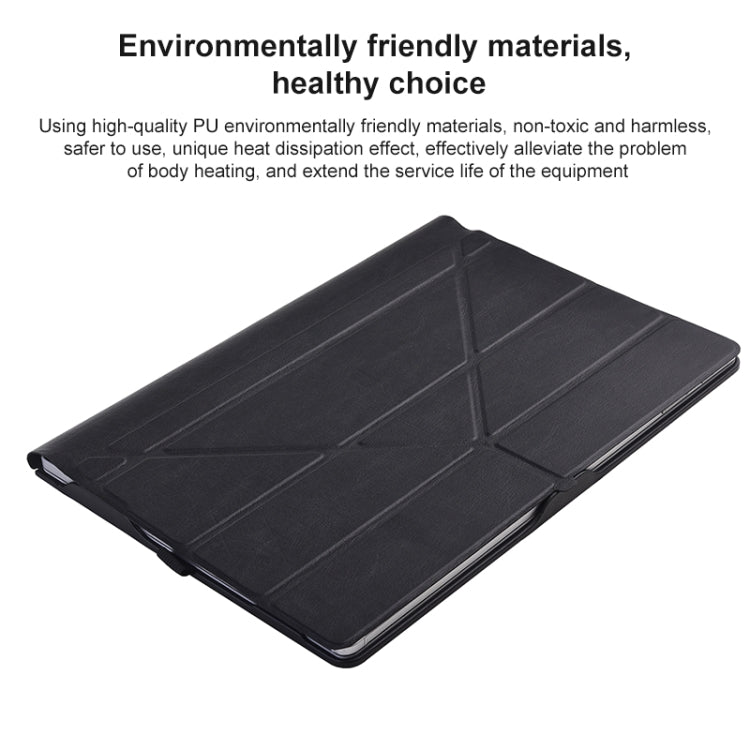 For Microsoft Surface Book 3 / 2 / 1 13.5 inch Deformation Single Screen Leather Laptop Case(Black)