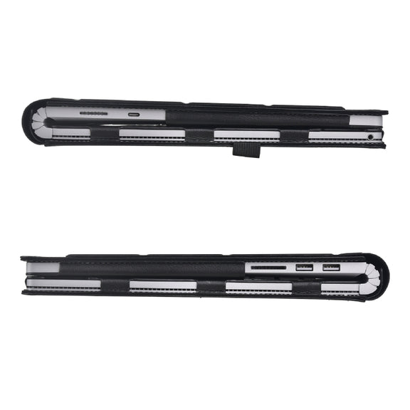 For Microsoft Surface Book 3 / 2 / 1 15 inch Deformation All-inclusive Leather Laptop Case(Black)