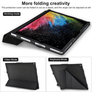 For Microsoft Surface Book 3 / 2 / 1 15 inch Deformation All-inclusive Leather Laptop Case(Black)