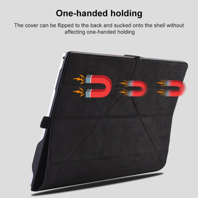 For Microsoft Surface Book 3 / 2 / 1 15 inch Deformation All-inclusive Leather Laptop Case(Black)
