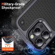 For iPhone 16 Pro PC + TPU Shockproof Protective Phone Case(Grey+Black)