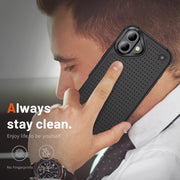 For iPhone 16 Plus PC + TPU Shockproof Protective Phone Case(Black+Black)